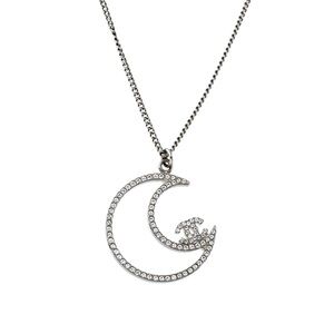 Chanel Strass CC Moon Pendant